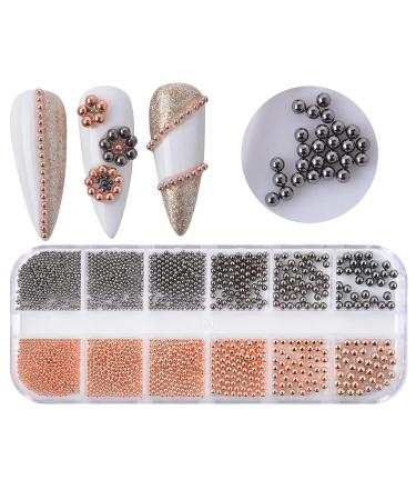 MEILINDS 3D Nail Caviar Beads - 4 Colors Metal Nail Art Gems for Acrylic Manicure (3 Boxes) - Buy Online on GoSupps.com
