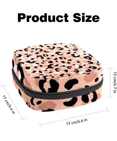 Portable Pink Leopard Print Sanitary Napkin Storage Bag for Women and Teen Girls | Menstrual Cup Pouch and Nursing Pad Holder (Multicolor) - Buy Online on GoSupps.com