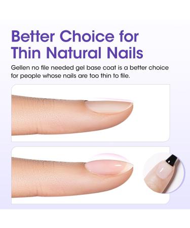 Shop Gellen Gel Base Coat 18ml - Strong Soak Off UV Cured Nail Polish for Salon Quality Results - E-No-Sanding Formula - Buy Online on GoSupps.com