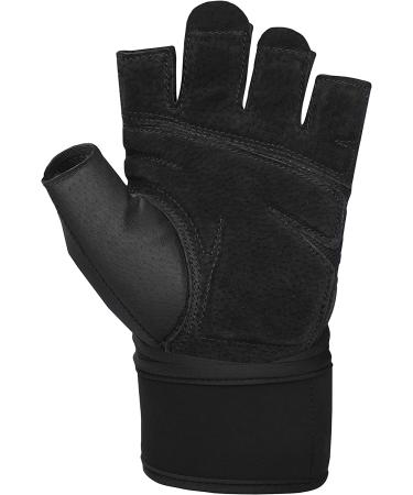 Training Grip Wristwrap Weight Lifting Gloves - Unisex Black X-Large - Buy Online on GoSupps.com