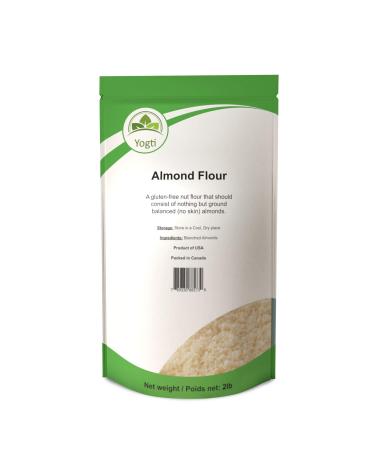 Yogti 100% Pure And Blanched Almonds Meal/Flour Canadian Brand 2 lb 907 g (Pack of 1)