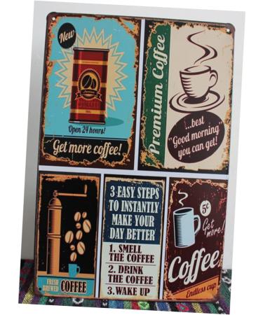Gadpiparty Caffe Coffee Decor Vintage Metal Sign Vintage Decor Vintage Home Decor Tin Signs for Home Decor Tin - Buy Online on GoSupps.com