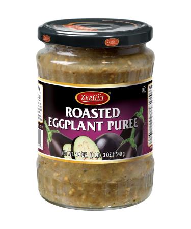 Zergut | Roasted Eggplant Puree | Plant-Based Spread | Kosher | Vegan | No Artificial Colors, Additives, or Preservatives | 19oz / 540g Jar