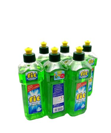 fit Dishwashing Liquid Original Balsam Green Power Lemon Pink Naturales (Original (6x 500ml))