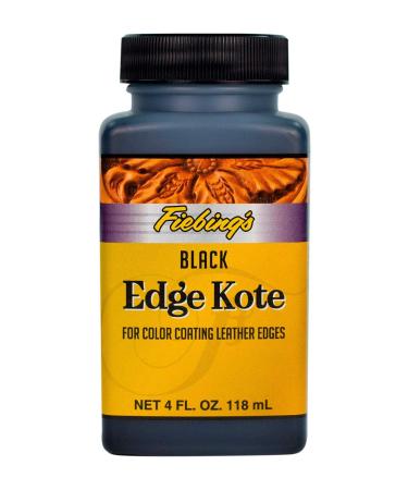 Fiebings Edge Kote, 4 Oz. - Color Coats Leather Edges - Black