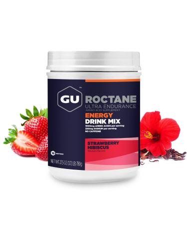 Gu Energy Roctane Ultra Endurance Energy Drink Mix, 1.72-Pound Canister, Strawberry Hibiscus