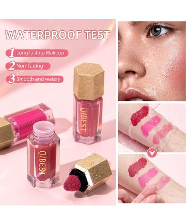 Rosarden Matte Liquid Blush Stick for Cheeks - Strawberry Red | Long-Lasting & Smudge Proof Cream Blush Makeup with Built-in Puff - Buy Online on GoSupps.com