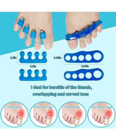 2 Pairs Gel Toe Separators & Straighteners for Bunion Relief - Toe Stretchers for Men and Women - Buy Online on GoSupps.com