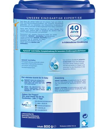 Aptamil Anti-Reflux Baby Food 800g - Complete Diet Management for Spitting Up & Burping - International Shipping Available - Buy Online on GoSupps.com