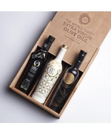 The best Extra Virgin Olive Oils in the world (Ja n Selecci n 2021) - Pack of 3 bottles of 500 ml (Wooden box) - Buy Online on GoSupps.com
