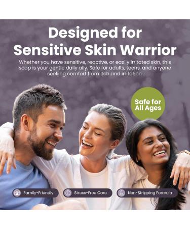 Marie Originals Eczema Face Soap Body Wash Bar All Natural Psoriasis Dermatitis Treatment for Dry Itchy Flaky Skin Relief Gentle Detoxifying Healing Anti-Itch Cleansing Skincare (Pack of 2) 3.50 Ounce (Pack of 2) - Buy Online on GoSupps.com