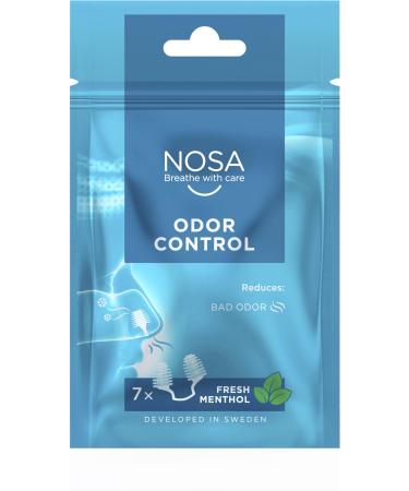 NOSA Odor Protection | Nose Plug | Avoid Unpleasant Odors | Unique and Discreet Nose Plug | Odor Protection | Pack of 7 | Fresh Menthol Fragrance | Easy to Breathe