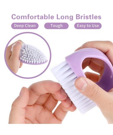 Cobee Hand Nail Brush 2-Pack | Durable Stiff Bristles Nail Cleaner for Men | Deep Cleaning Scrubber (Green & Purple) - International Shipping Available - Buy Online on GoSupps.com