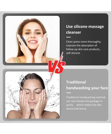 Silicone Facial Cleansing Exfoliator Brush for Deep Skin Care - Black - Buy Online on GoSupps.com