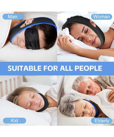 Veralabs Airflow Jaw Strap - Adjustable Breathable Anti-Snoring Chin Strap for Men & Women | Effective Sleep Solution (Black+Blue - Buy Online on GoSupps.com