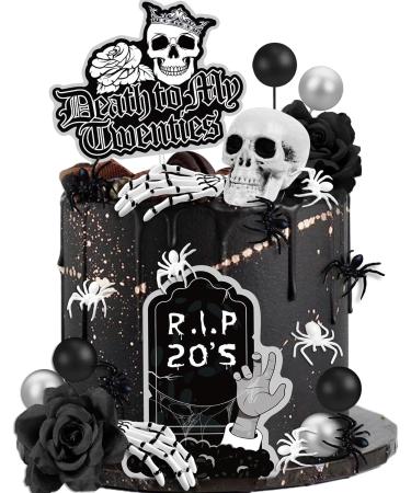 Death to My 20s Cake Topper 30th Birthday Cake Topper Rip to My 20s Cake Topper Funeral Black Cake Decorations Death to My 20s Decorations 30th birthday Decorations for Her Him Dirty 30 Cake Topper - Buy Online on GoSupps.com