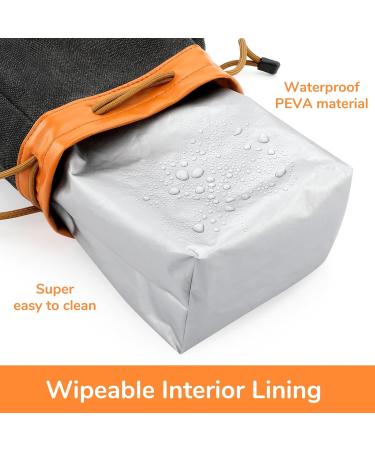 Buy Pecute Dog Training Treats & Portable Feed Bag Lightweight & Functional Pocket for Walking & Training - Stylish Black & Orange - Buy Online on GoSupps.com