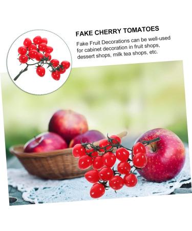 ABOOFAN String Simulated Cherry Tomatoes Fruit Decor Models Mini Toys Kitchen Tomatoes Kids Toy Photography Props Lifelike Cherry Tomatoes Fake Cherry Tomatoes Adorn Child Pvc Plant House Red 18X16CM - Buy Online on GoSupps.com