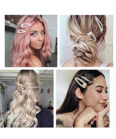 SYEENIFY Fashion Hair Clips Set - 20 PCS Pearls & Acrylic Resin Barrettes for Women & Girls - Buy Online on GoSupps.com