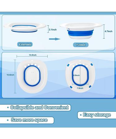 Nvxigac Collapsible Sitz Bath for Hemorrhoids & Postpartum Care - Wide & Deep Basin, Flusher Included - Buy Online on GoSupps.com