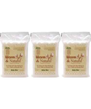 Warm Company Warm Company Warm and Natural Cotton Batting Crib Size 45 inch x 60 inch 2322 (3-Pack)