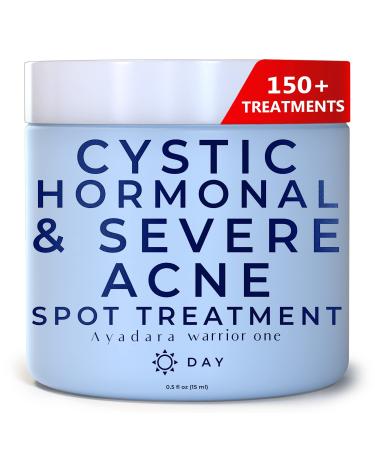 Cystic, Hormonal & Severe Acne Spot Treatment, Natural Pimple Cream with Salicylic Acid & Tea Tree for Teens & Adults, Zit, Milia, & Blemish Minimizer for a Clean Face & Body, 150+ Treatments by Ayadara