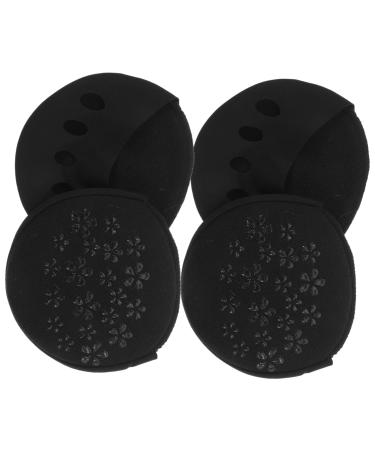 2 Pairs High Heels Forefoot Pad Metatarsal Pads Girl Sock Invisible Forefoot Pad Sugar Patch Sensor Patches Comfort Dress Heels Summer Socks Ladies Heels Honeycomb Breathable Miss Black 9x8.5x0.5cm