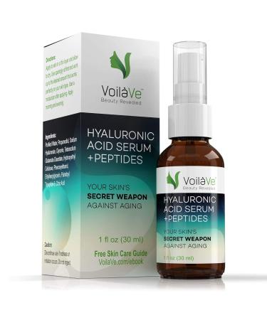 VoilaVe Hyaluronic Acid Serum | Anti-Aging & Hydrating Face Serum with Vitamin C | Reduce Dark Spots & Acne | Wrinkle-Reducing & Brightening 1 Oz - Buy Online on GoSupps.com