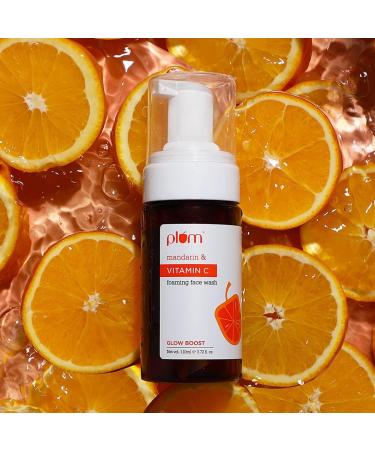 Vitamin C Foaming Face Wash with Mandarin | Brightening & Cleansing | Sulphate-Free & Vegan | 110ML for Glowing Skin & Hyperpigmentation - Buy Online on GoSupps.com