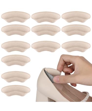AIEX 6 Pairs /12 Pieces High Heels Cushion Pads Heel Cushion Inserts Sponge Heel Protectors Soft Heel Grips Liner Self-Adhesive Heel Filler Inserts for High Heels Loose Shoes Pads Beige