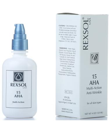 REXSOL 15 AHA Anti-Wrinkle Cream | Vitamin E & Algae Extract | Diminish Fine Lines & Wrinkles - 120 ml - Buy Online on GoSupps.com