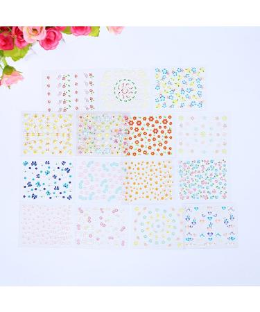 WOKOTO 50Pcs Self-adhesive 3D Nail Stickers - Floral Nail Decals for Women, Girls, Kids - Includes Tweezers - Buy Online on GoSupps.com
