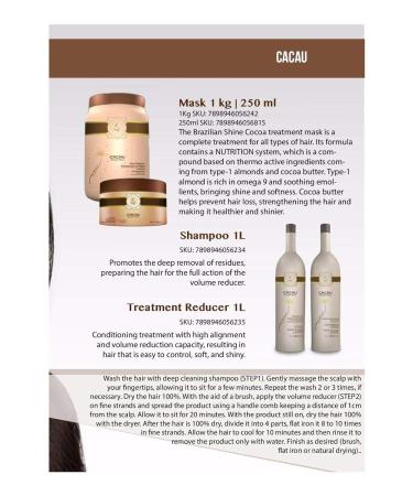 EternityLiss Brazilian Shine Cacau Keratin Hair Straightening Treatment - Best Shampoo & Keratin for Smooth Shiny Hair | International Shipping Available - Buy Online on GoSupps.com