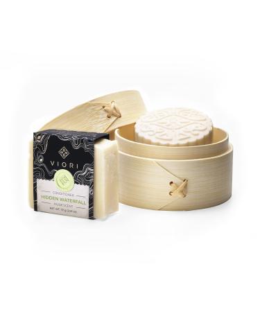 VIORI Hidden Waterfall Shampoo Bar  Conditioner Bar  and Bamboo Holder Set (Includes Bamboo) - Handcrafted with Longsheng Rice Water & Natural Ingredients - Sulfate-free  Paraben-free  100% Vegan