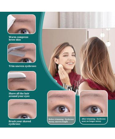 Eyebrow Scissors with Comb 5.63" Brow Scissors Rustproof Eye Brow Trimmer for Ladies Trimming Scissors with Non Slip Handle - Buy Online on GoSupps.com