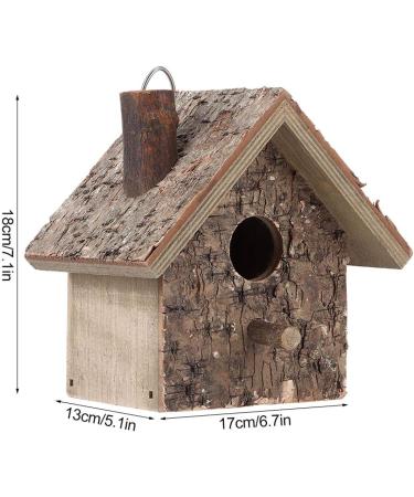 Wooden Bird Nesting Box House - Outdoor Garden Decorative Birdhouse 3.9x3.5x5.9inch - Buy Online on GoSupps.com
