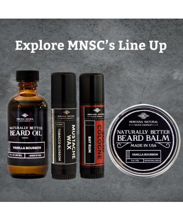 Shop MNSC Small Batch Vanilla Bourbon Beard Balm - All-Natural Hypoallergenic Handmade in USA - Best for a Naturally Better Beard - Buy Online on GoSupps.com