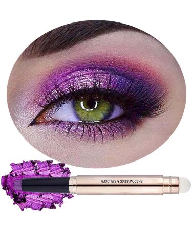 OVIQERKI 12 color eyeshadows stick shimmer Highlighter waterproof eyeshadow pen Colour pop eye makeup (Lavender Purple 08)
