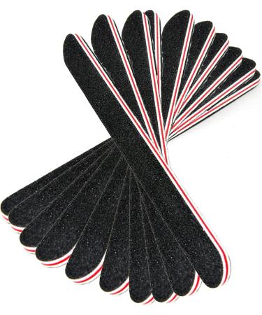 LEAQU Manicure Nail File Double-Sided Matte Black Sand Red Heart Manicure Pedicure Tool Emery Board Wear-Resistant Large Area 10pcs - Buy Online on GoSupps.com