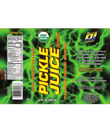 Pickle Juice 100% Natural Sport Bottles 8 oz 12 Pack - Electrolyte Replenishment for Athletes - Buy Online on GoSupps.com