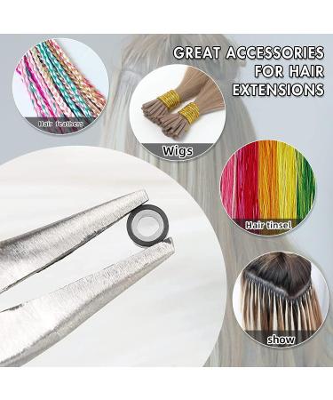 Neitsi 4mm Silicone Lined Micro Rings Links Beads for I-Tipped Hair Extensions - 500pcs Black - Buy Online on GoSupps.com