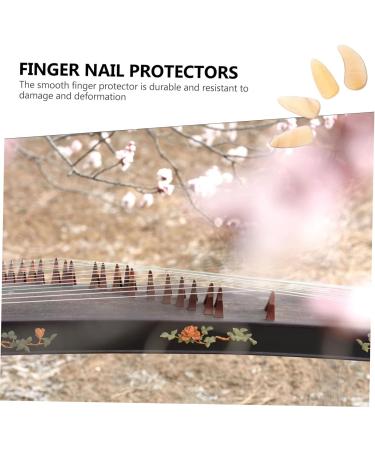 8 Pcs Guzheng nail pieces guzheng practice tools guzheng finger picks guitar thumb picks lute instrument kids musical Durable Guzheng Supplies child horns meter aldult 2.5X1.2X0.1CM Light Yellow 02 - Buy Online on GoSupps.com