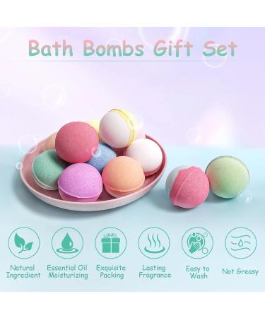 Dr. LU Bath Bombs Gift Set - 12 PCS Handmade Organic Bubble Bath Bombs with Essential Oils for Valentine's, Mother's Day, Anniversary - Natural & Organic Shower Bombs - Buy Online on GoSupps.com