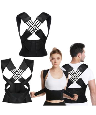 Back Brace Pads for Men and Women Breathable Back Brace Pads for Gently and Comfortably Wear Easy to Wear & Elasticity Adjustable for Home Office Leisure Study Driving Sports (M)