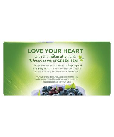 Lipton Purple Acai Blueberry Green Tea Bags - 1.13 oz (20 Count, Pack of 6) - Buy Online on GoSupps.com