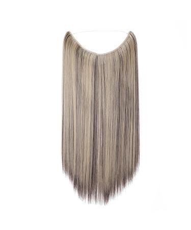 Silk-Co Hair Extensions with Rubber Band | Smooth Synthetic Hair | Invisible Cord | Dark Brown & Golden Brown | 50cm | Hair Sealing Extensions for Women - Buy Online on GoSupps.com