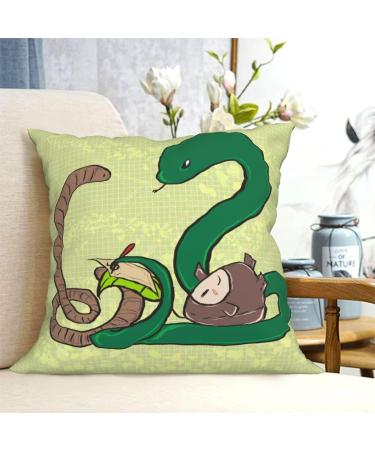 YYHHAOFA Sunflower Seeds Earthworm Snake Picture Universal Pillowcase for All Seasons 12"x12" : Soft and Comfortable Suitable for car Sofa Black 12" x 12" - Buy Online on GoSupps.com