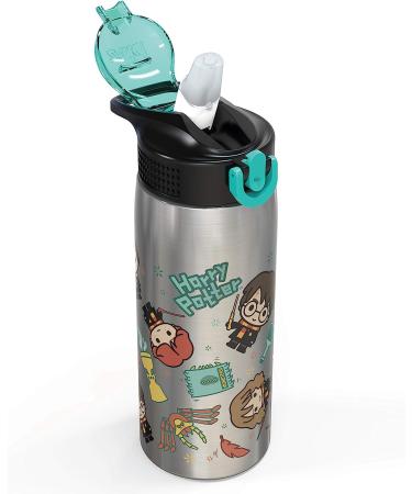 Zak Designs 27oz Harry Potter Stainless Steel Water Bottle - Flip-up Straw, Locking Spout Cover - Ideal for Sports or Travel - Buy Online on GoSupps.com