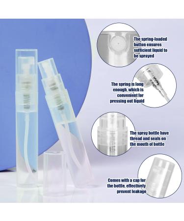FANDAMEI Mini Spray Bottle Set - 10 Pack 5ml Clear Plastic Fine Mist Refillable Perfume Atomizers for Travel - Small Empty Sample Containers - Buy Online on GoSupps.com