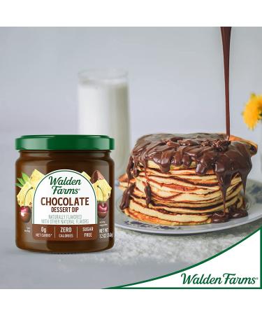 Walden Farms Chocolate Dipping 12oz Dessert Dip - Sugar & Calorie Free, Non-Dairy, Keto & Vegan Friendly - 2 Pack Jars - Perfect for Strawberries, Bananas, Pretzels, Cookies & Snacks - Buy Online on GoSupps.com